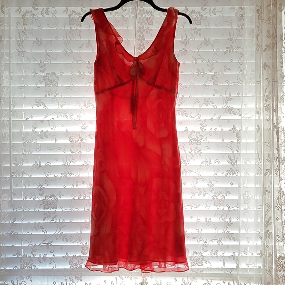 Silk floral cocktail party occasion dress